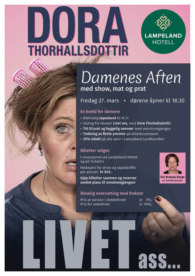 Event image Damenes Aften - show med Dora Thorhallsdottir og tapasbuffet