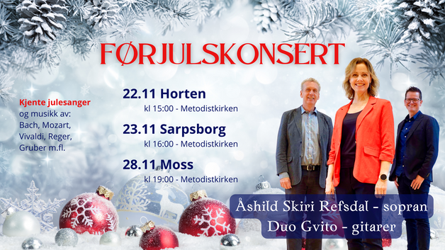 Event image NY DATO, Førjulskonsert med Åshild og Duo Gvito