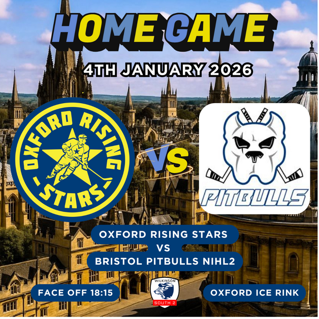 Event image Oxford Rising Stars Vs Bristol Pittbulls NIHL 2