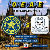 Event image Oxford Rising Stars Vs Bristol Pittbulls NIHL 2