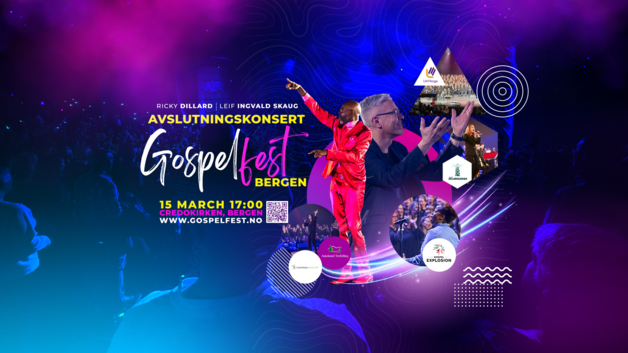 Event image Avslutningskonsert Gospelfest Bergen 2026 med Ricky Dillard, masschoir, Leif Ingvald Skaug med flere!