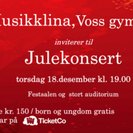 Event image Musikklina på Voss gymnas sin julekonsert torsdag 18.desember kl. 19.00