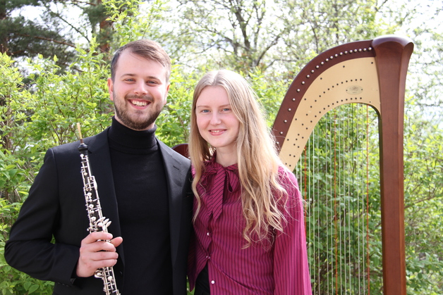 Event image  "Franska vårvindar" Josef Wijk och Johanna Ander Ljung - oboe och harpa