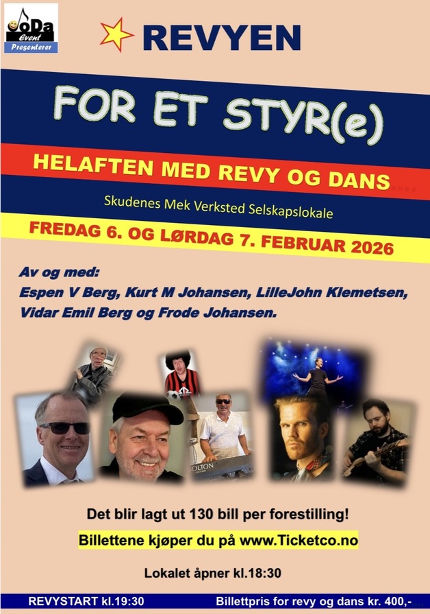 Event image Revyen FOR ET STYR(e) 