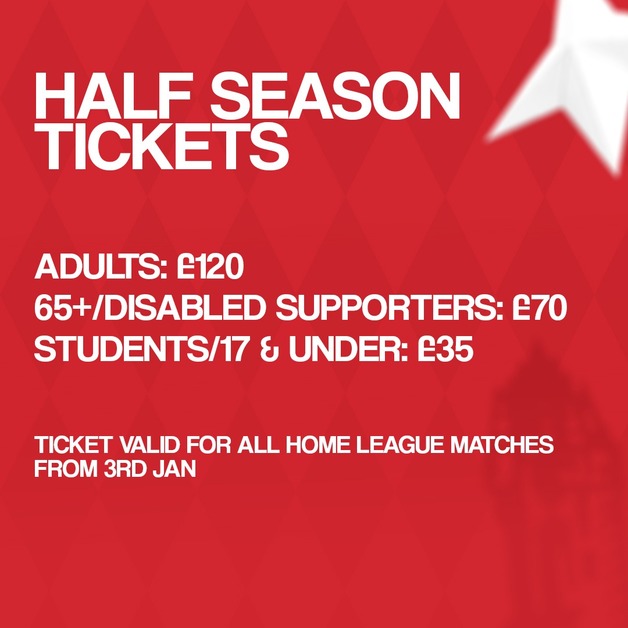 Event image Half Season Tickets 2025-26