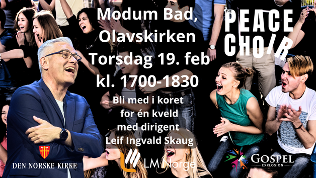 Event image Bli med på Modums første PEACE CHOIR! Én kveld med kor for alle som har lyst.