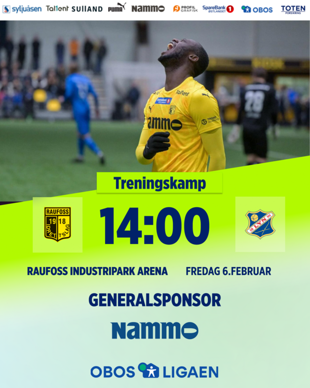 Event image Treningskamp A-lag herrer Raufoss - Lyn 1986