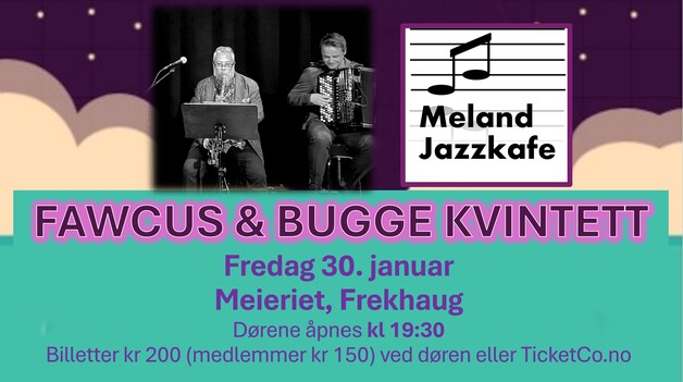 Event image Meland Jazzkafe - Fawcus & Bugge Kvintett