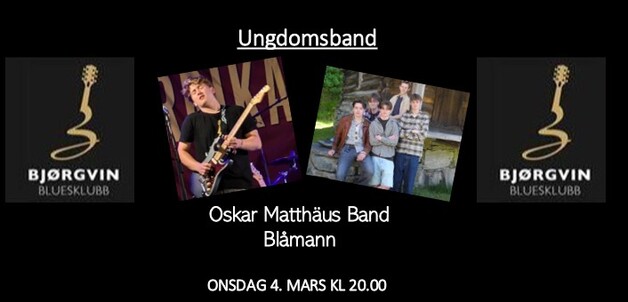 Event image Bjørgvin Bluesklubb - Oskar Matthäus band / Blåmann