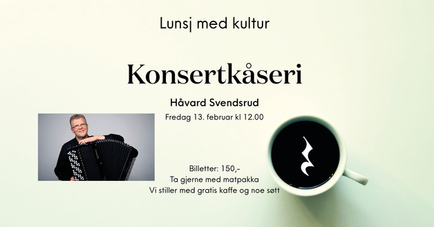 Event image Lunsj med kultur: Konsertkåseri med Håvard Svendsrud