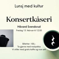 Event image Lunsj med kultur: Konsertkåseri med Håvard Svendsrud