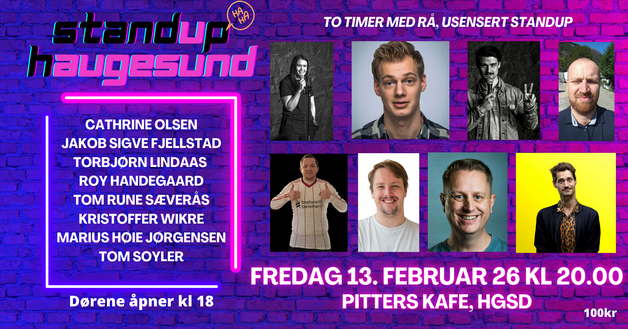 Event image Latterverket på Pitters, Fredag 13.02.2026