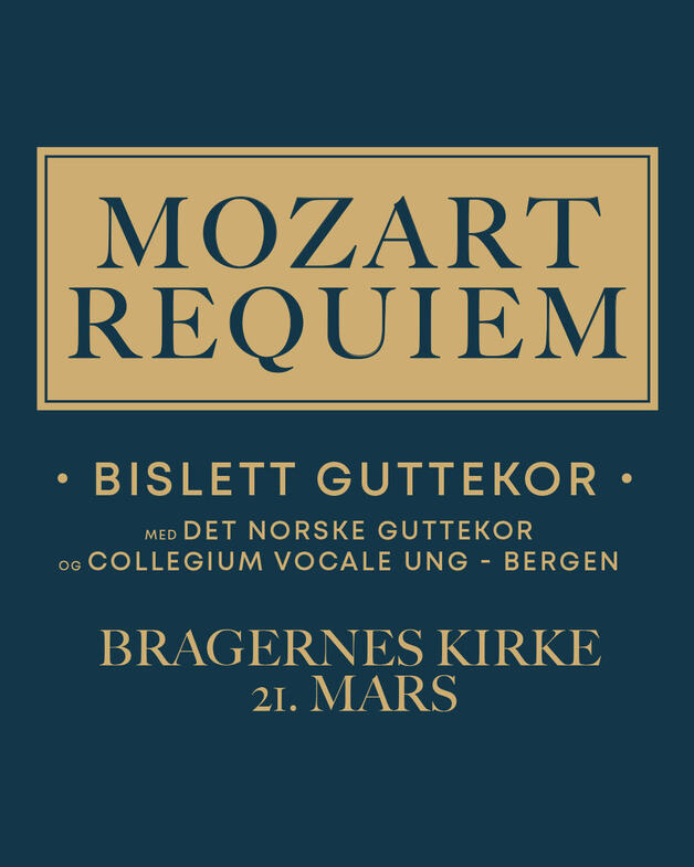 Event image Bislett Guttekor, Det Norske Guttekor og Collegium Vocale Ung - Bergen: Mozarts Requiem 