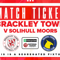 Event image Brackley Town FC v Solihull Moors – Enterprise National League – Saturday 7th February 2026 - KO 3pm