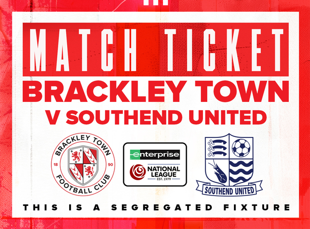 Event image Brackley Town FC v Southend United – Enterprise National League – Saturday 21st February 2026 - KO 3pm