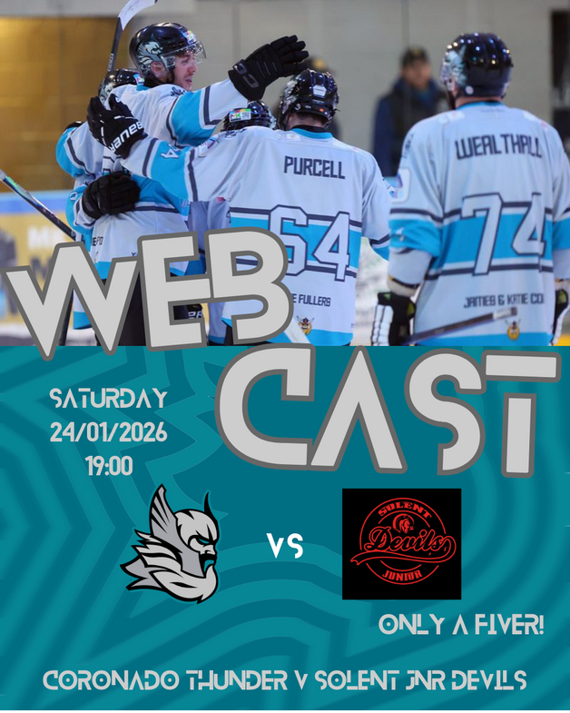 Event image CORONADO THUNDER VS SOLENT JNR DEVILS - LIVE STREAM
