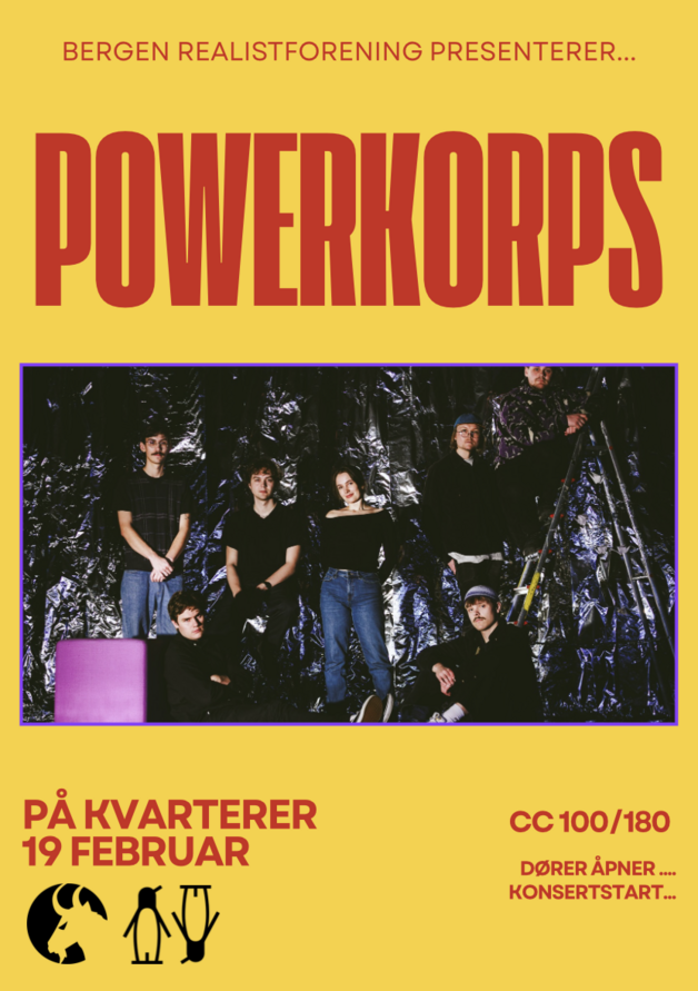 Event image POWERKORPS // BERGEN REALISTFORENING // KVARTERET