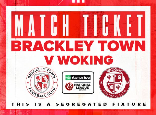 Event image Brackley Town FC v Woking FC – Enterprise National League – Saturday 14th March 2026 - KO 3pm