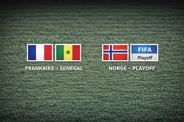 Event image DRØMMEDAGEN - to kamper i én booking - Norge v Playoff + Frankrike v Senegal - 16. Juni