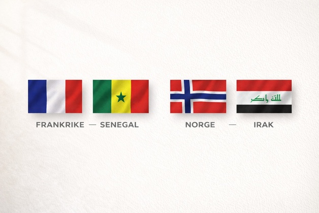 Event image 16. juni DRØMMEDAGEN: 2 Kamper - 1 Billett:  Norge - Irak + Frankrike - Senegal