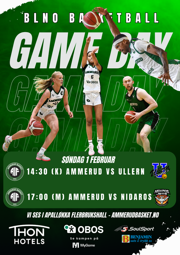 Event image BLNO Elitebasketball Ammerud mot Ullern (K) og Ammerud mot Nidaros (M)