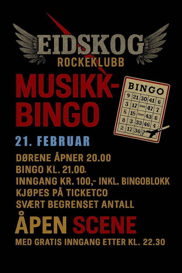 Event image Musikkbingo med åpen scene