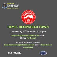 Event image Coach to Hemel Hempstead