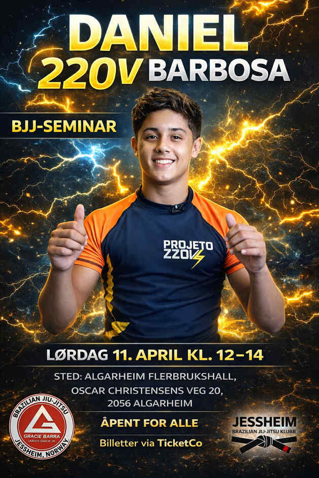 Event image BJJ-seminar m/Daniel 220v Barbosa