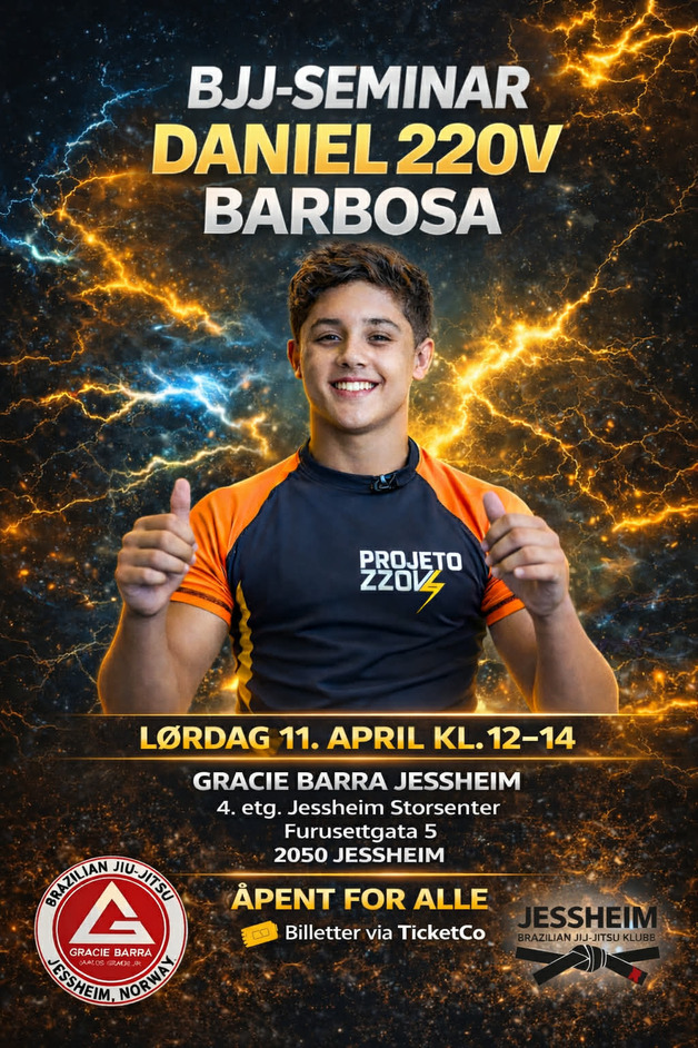 Event image BJJ-seminar m/Daniel 220v Barbosa
