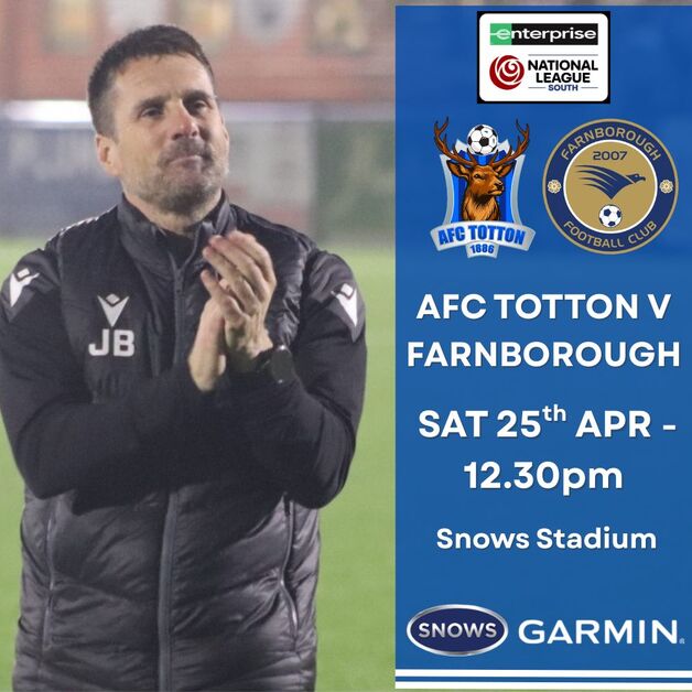 Event image AFC Totton v Farnborough NOTE 12.30 pm KO