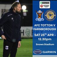 Event image AFC Totton v Farnborough NOTE 12.30 pm KO