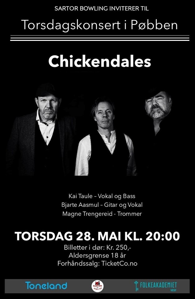 Event image Torsdagskonsert på pøbben med Chickendales
