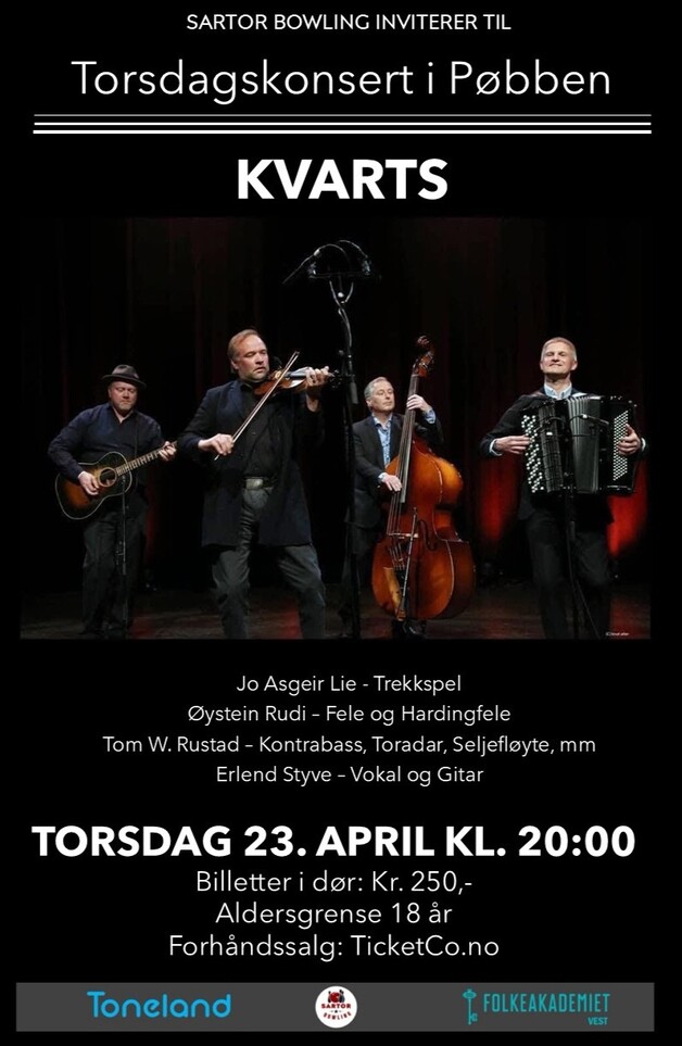 Event image Torsdagskonsert på pøbben med Kvarts