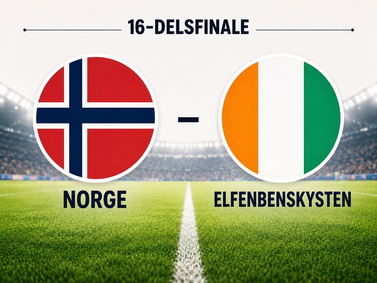 Event image UTSOLGT: Se både Norges og Frankrikes 16-delsfinaler 30. juni - 2 kamper 1 billett. 