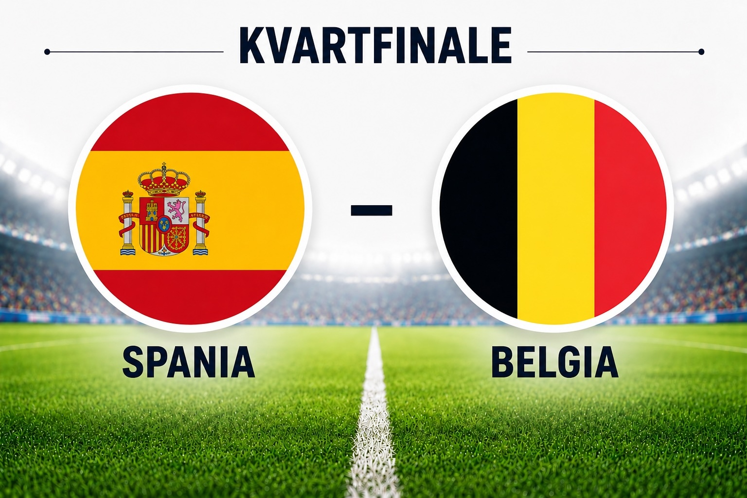 Event image KVARTFINALE: Spania - Belgia