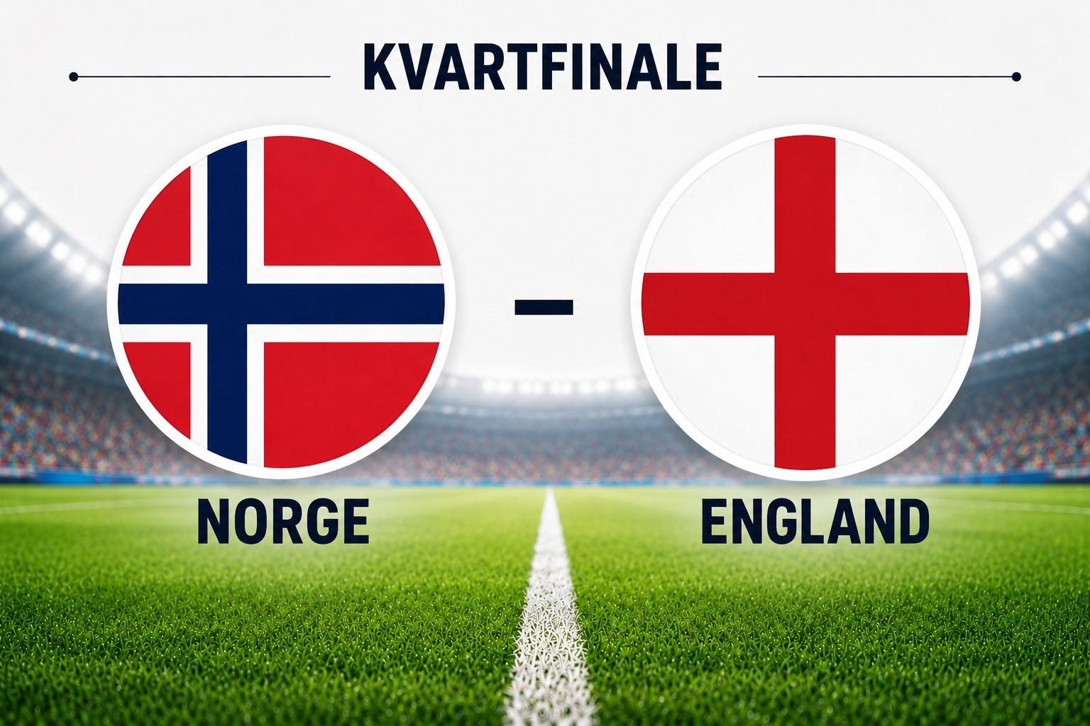 Event image KVARTFINALE - Norge - England UTSOLGT