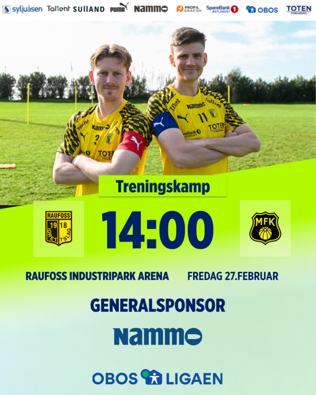 Event image Treningskamp A-lag herrer Raufoss - Moss