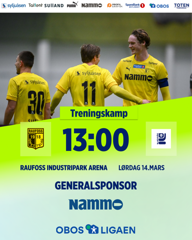 Event image Treningskamp A-lag herrer Raufoss - Kjelsås IL