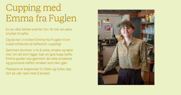 Event image Cupping med Emma fra Fuglen