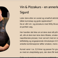 Event image En festaften med vin og pizza – Sigurd Sollien og Willy Brustad
