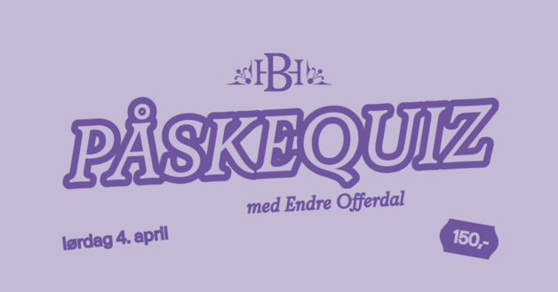 Event image Påskequiz på Balestrand Hotell