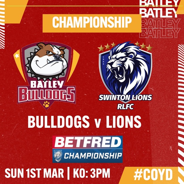 Event image Bulldogs v Lions (Championship)