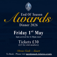 Event image End of Season Awards Dinner 2026