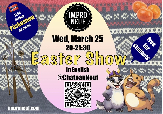 Event image Easter Improv Show in English!! at Chateau Neuf
