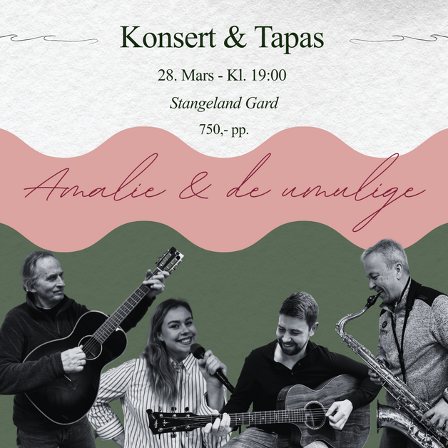 Event image Konsert & Tapas - Amalie & de umulige 
