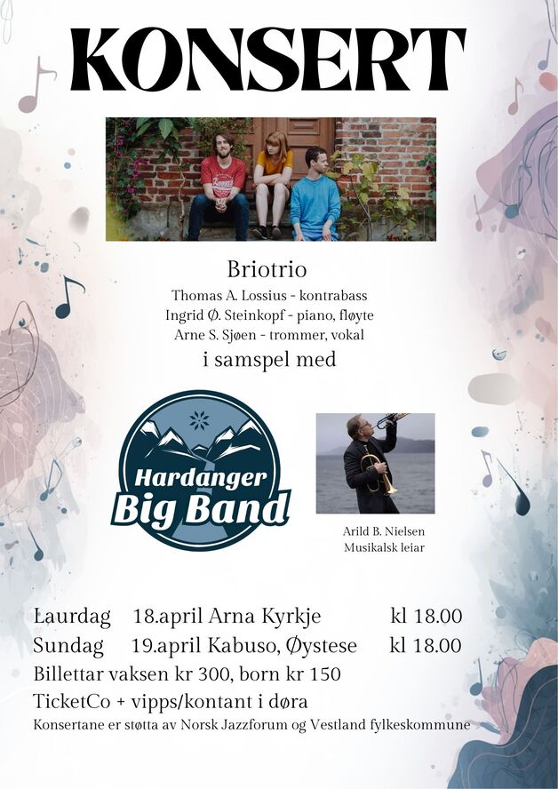 Event image Hardanger Big Band og Briotrio - Arna kyrkje