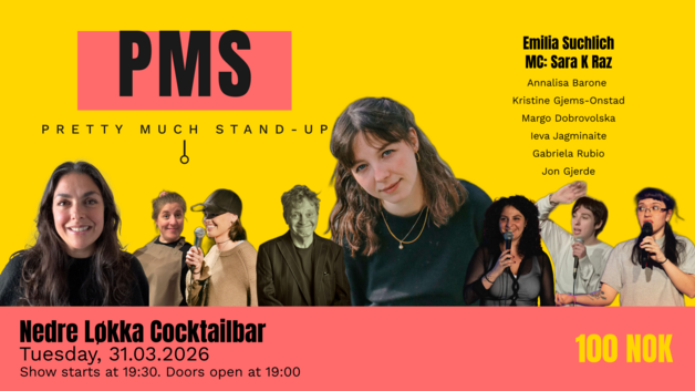 Event image PMS - Pretty Much Stand-Up (comedy in English and Norwegian)
