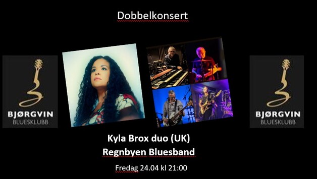 Event image Bjørgvin Bluesklubb - Dobbelkonsert med Kyla Brox Duo (UK) og Regnbyen Bluesband