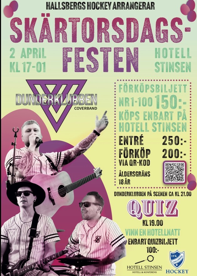 Event image Skärtorsdagsfesten 2026 Hotell Stinsen Hallsberg