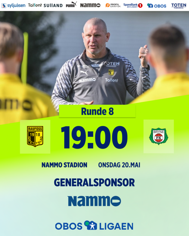 Event image  Raufoss - Bryne OBOS-ligaen runde 8